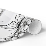 Load image into Gallery viewer, Whimsical Butterfly Coloring Wrapping Paper