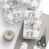 Load image into Gallery viewer, Gingerbread Coloring Wrapping Paper