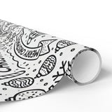 Load image into Gallery viewer, Merry Christmas Snowman Coloring Wrapping Paper