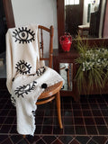 Load image into Gallery viewer, Black Evil Eye Throw Blanket by Moa