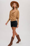 Load image into Gallery viewer, Cady - Cowlneck Dolman Knit Pullover