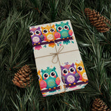 Load image into Gallery viewer, Owls Wrapping Paper - Sitting Owls