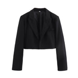 Load image into Gallery viewer, Blair - Buttonless Slim-Fit Lapel Cropped Blazer