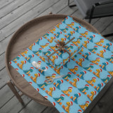 Load image into Gallery viewer, Dino-Merry Christmas Wrapping Paper - Festive Dinosaurs with Hats, Lights &amp; Gifts!