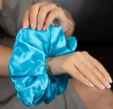 Load image into Gallery viewer, Blissy Oversized Scrunchie - Bahama Blue