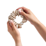 Load image into Gallery viewer, Blissy Pearl Scrunchies - Champagne