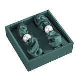 Load image into Gallery viewer, Blissy Pearl Scrunchies - Emerald