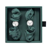 Load image into Gallery viewer, Blissy Pearl Scrunchies - Emerald