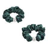 Load image into Gallery viewer, Blissy Pearl Scrunchies - Emerald