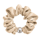 Load image into Gallery viewer, Blissy Pearl Scrunchies - Taupe