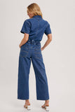 Load image into Gallery viewer, Jo - Denim Button Front Carpenter Jumpsuit