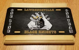 Load image into Gallery viewer, Black Knights License Plate - Peachy Brass